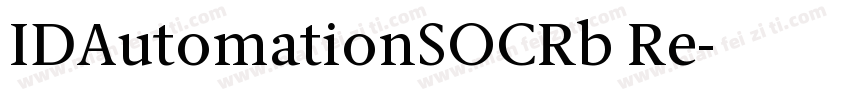IDAutomationSOCRb Re字体转换